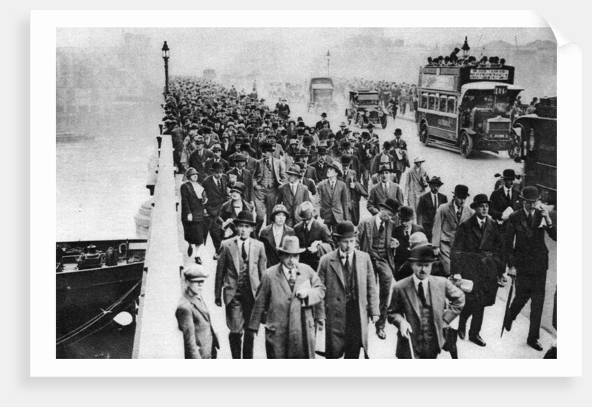 London Bridge rush hour, London by Anonymous