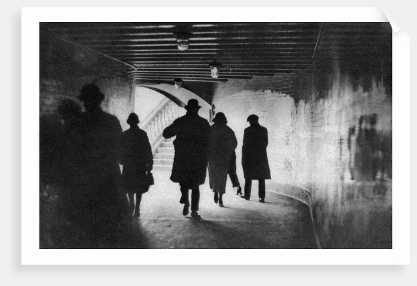 The mouth of a Thames-side subway, London by Anonymous