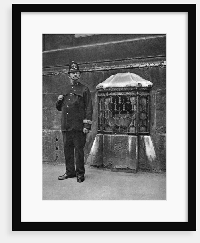 The London Stone in the wall of St Swithin's, Cannon Street, London by McLeish