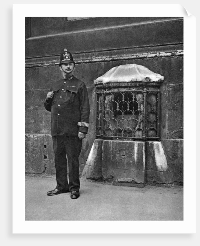 The London Stone in the wall of St Swithin's, Cannon Street, London by McLeish