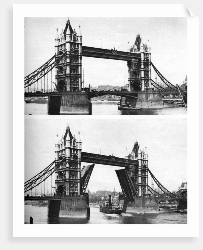Tower Bridge open and closed, London by McLeish