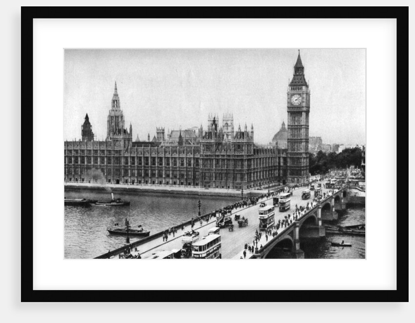 The Houses of Parliament and Westminster Bridge, London by Anonymous