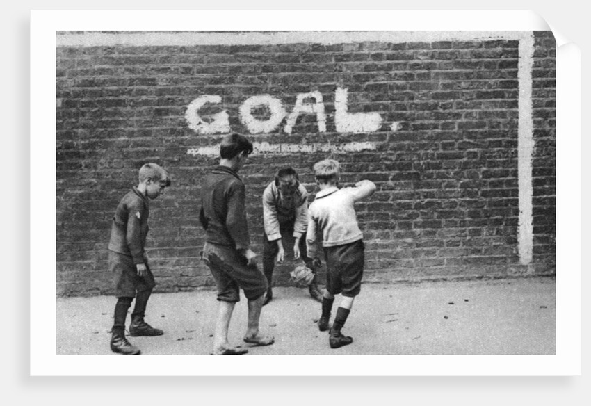 Football in the East End, London by Anonymous
