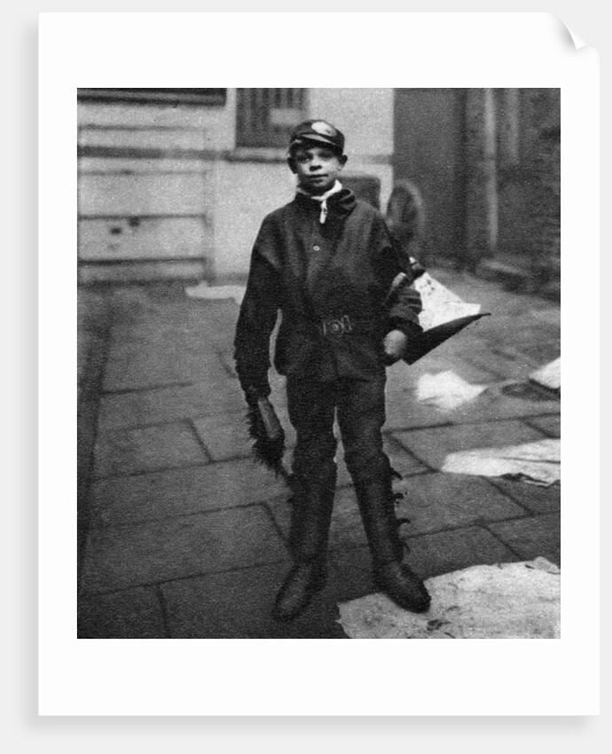 'Scavenger boy', who cleans up horse droppings in the road, London by Anonymous