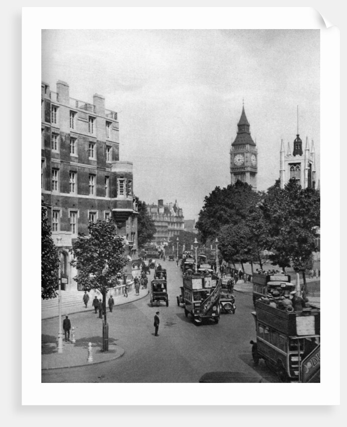 The corner of Tothill and Victoria Streets, looking towards Parliament Square, London by Ellis