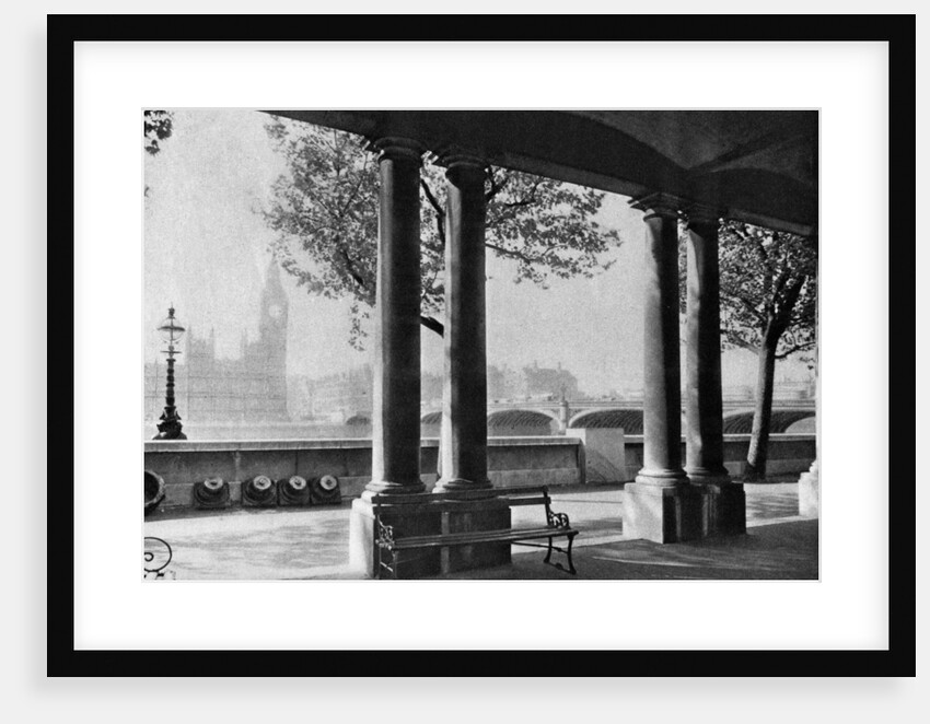 Westminster Bridge and Big Ben from the terrace of St Thomas's Hospital by Anonymous