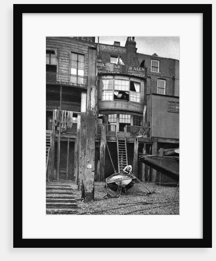 Old pub on the River Thames, London by Anonymous