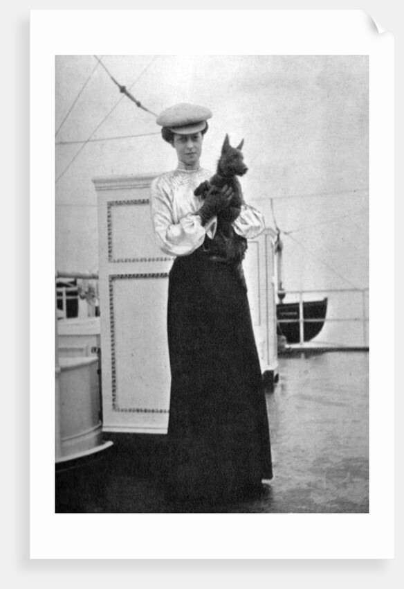 Princess Victoria (1868-1935) with Mac on board the royal yacht Victoria and Albert III by Queen Alexandra