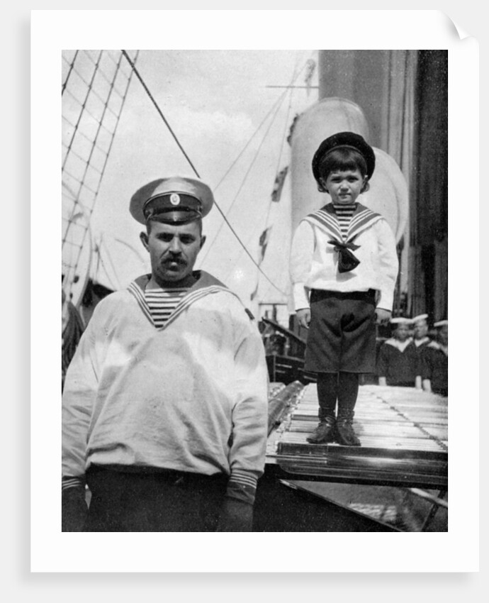 The little Caesarevitch with his sailor friend by Queen Alexandra