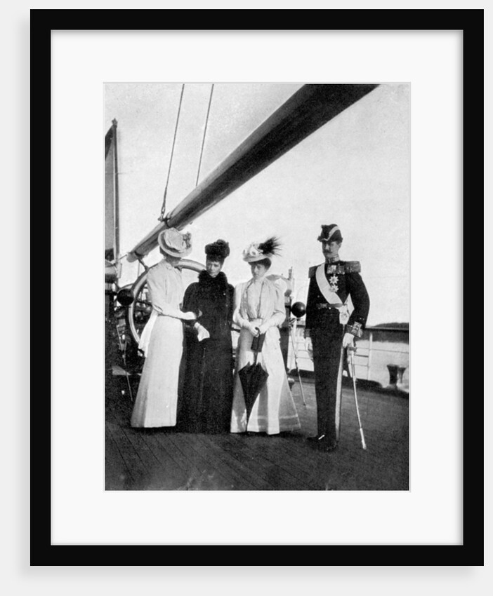 Empress Maria Feodorovna, Princess Victoria, Queen Maud and King Haakon VII of Norway by Queen Alexandra