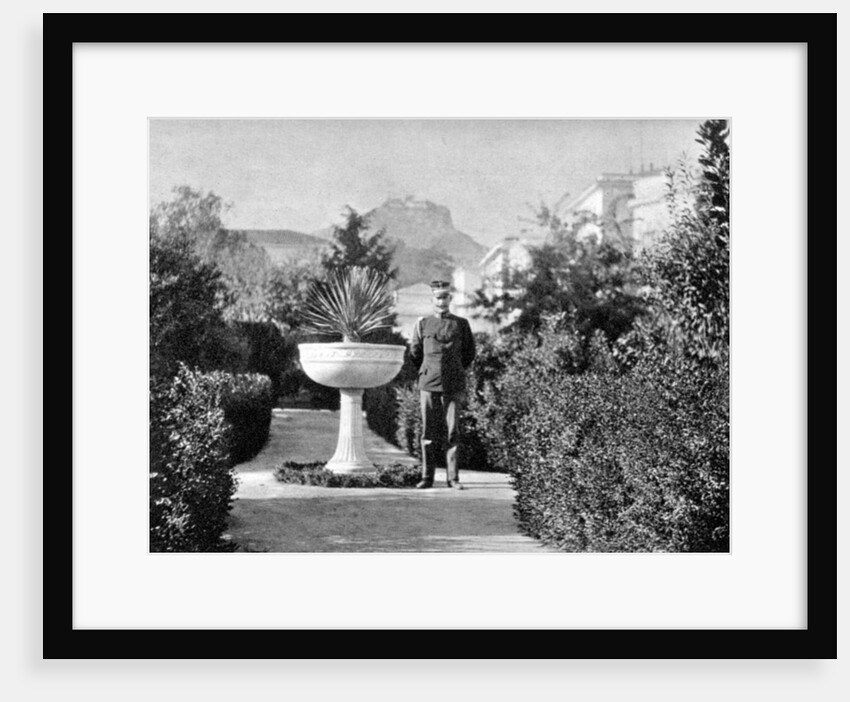 Prince Constantine (1868-1923), the Duke of Sparta, in his garden at Athens by Queen Alexandra