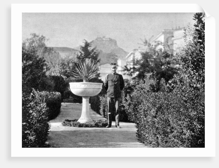 Prince Constantine (1868-1923), the Duke of Sparta, in his garden at Athens by Queen Alexandra