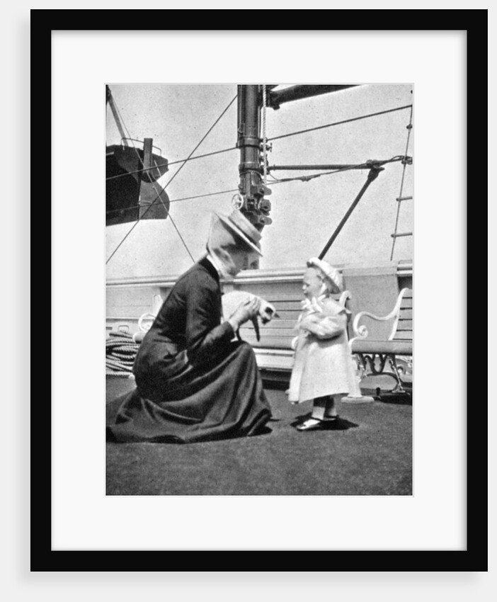 Princess Victoria (1868-1935) with Prince Olav of Norway by Queen Alexandra