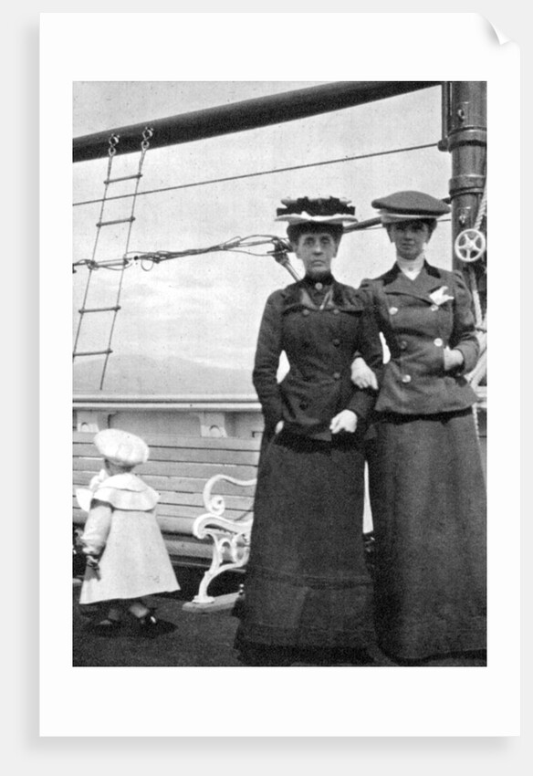 Prince Olav (1903-1991) with Lady Antrim and Miss Knollys by Queen Alexandra