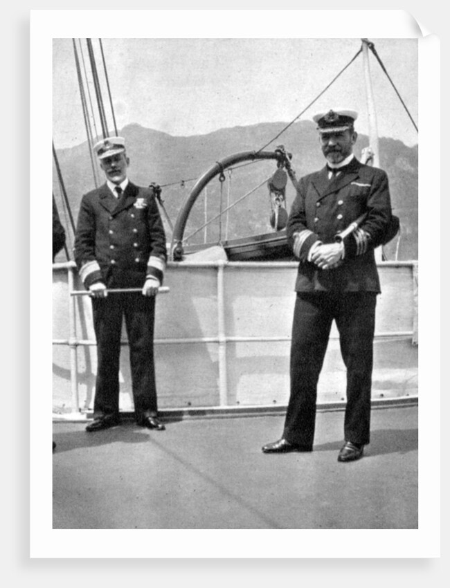 Commander Sir Archibald Milne (1855-1938) with Captain V Stanley by Queen Alexandra