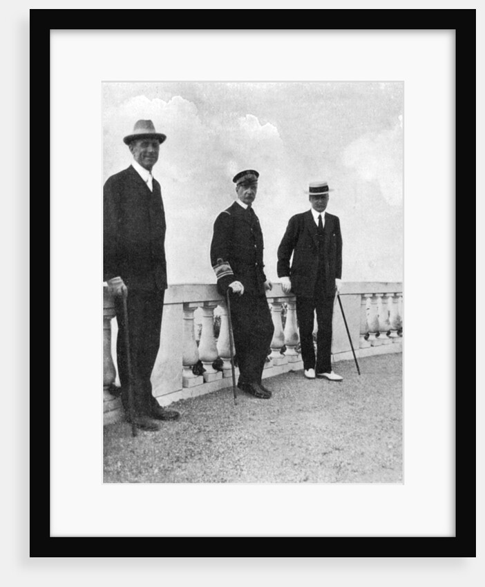 King George I of Greece with Commodore Keppel and Lord Howe, Corfu, Greece by Queen Alexandra