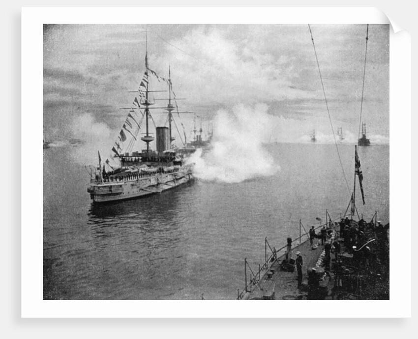 A salute by the Home Fleet by Queen Alexandra