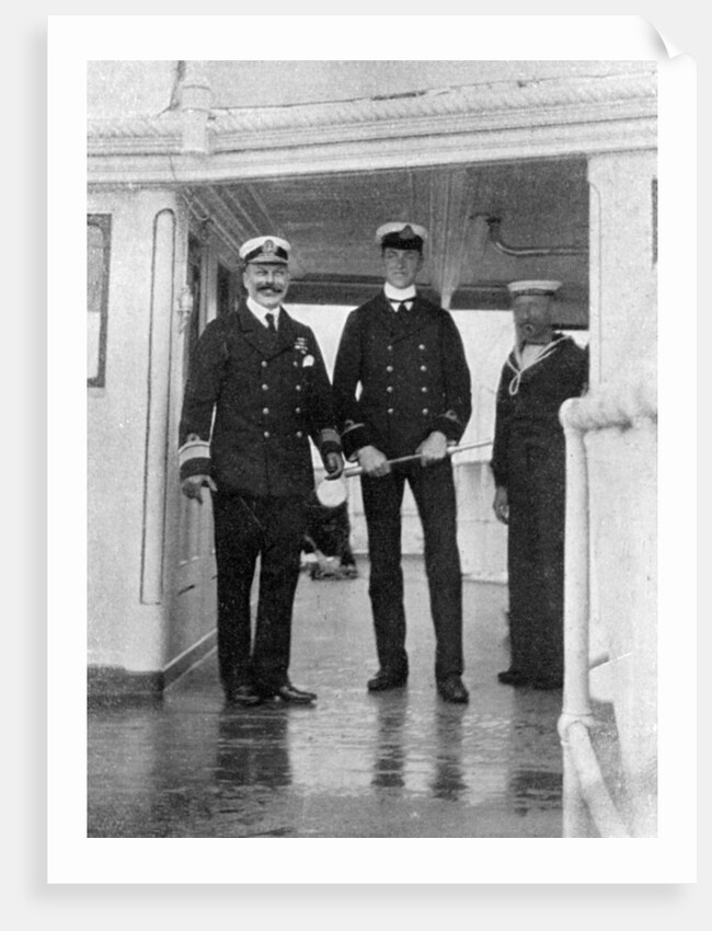 Commodore Sir Archibald Milne (1855-1938) and his sub-lieutenant, Pipon by Queen Alexandra