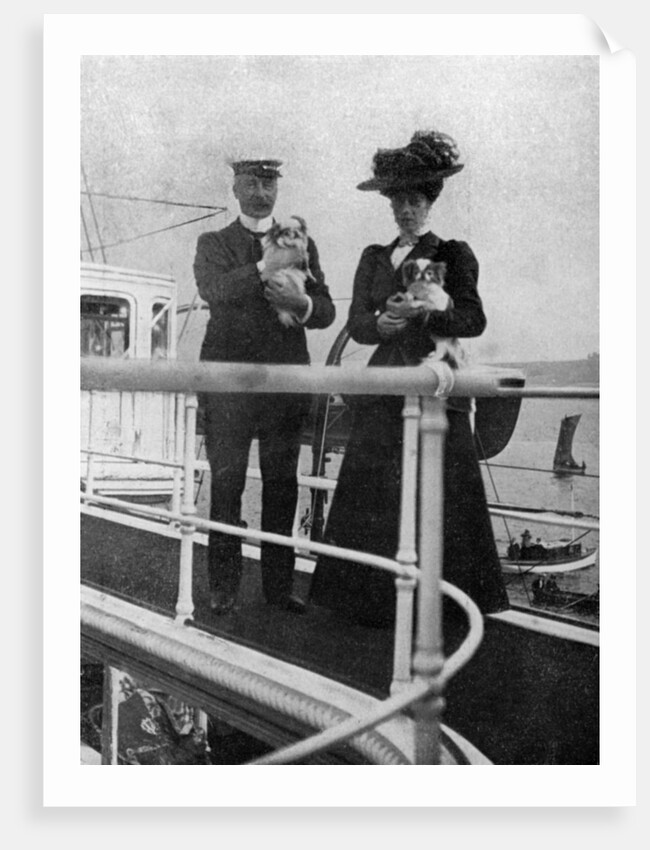 Princess Victoria (1868-1935) with the Queen's dogs by Queen Alexandra