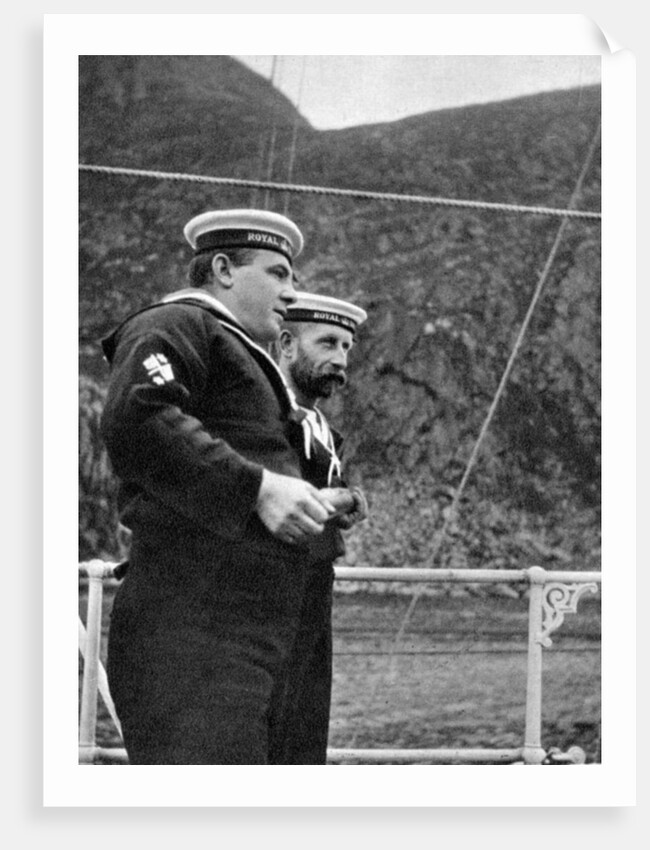 Two sailors on the royal yacht off the coast of Norway by Queen Alexandra