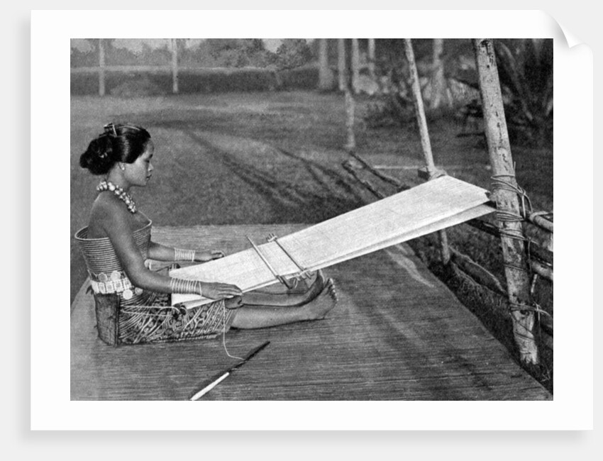 Iban weaver, Borneo by Dr Charles Hose