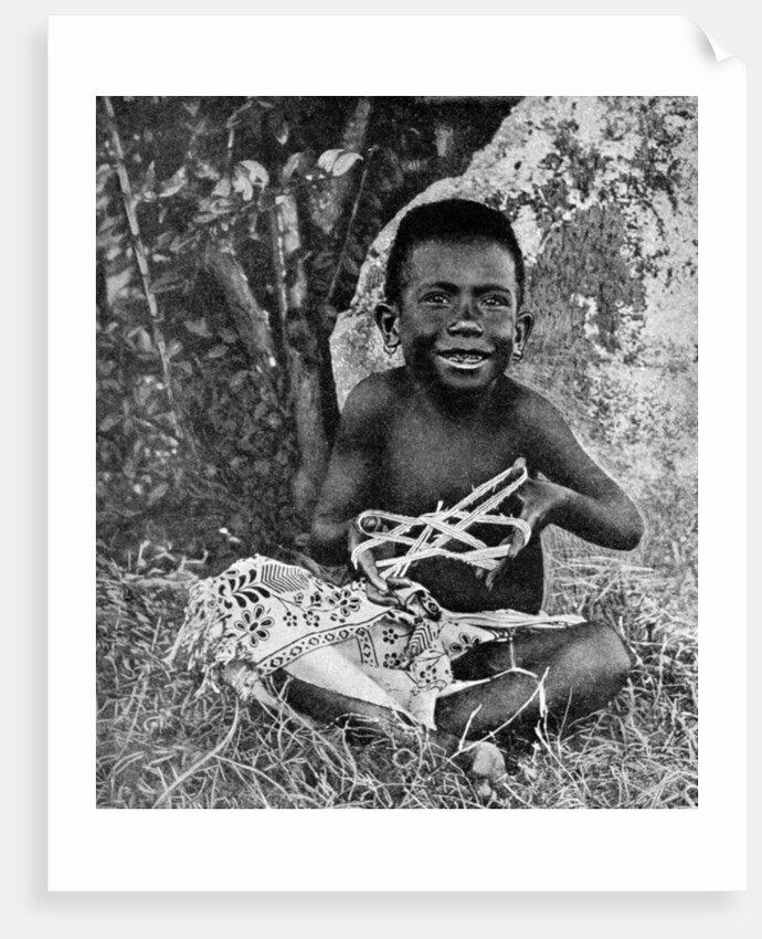 Kiwai child, living at the entrance to the Fly River, New Guinea by WN Beaver
