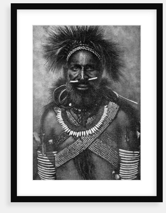 Captain of a company of cannibal fighting men, New Guinea by Anonymous