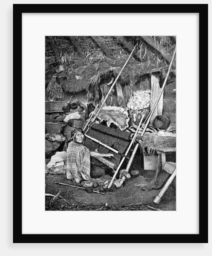 Araucanian woman weaving, Chile by Anonymous
