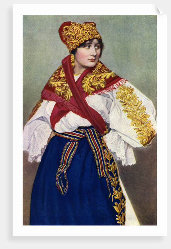 Peasant woman in national dress, Czechoslovakia by Anonymous