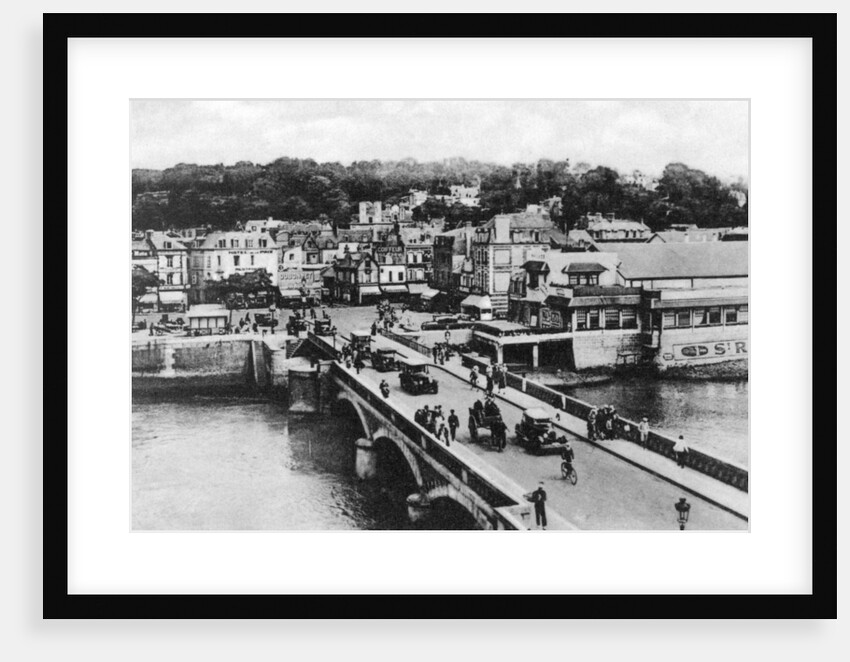 The bridge on the River Touques, Trouville, France by Anonymous