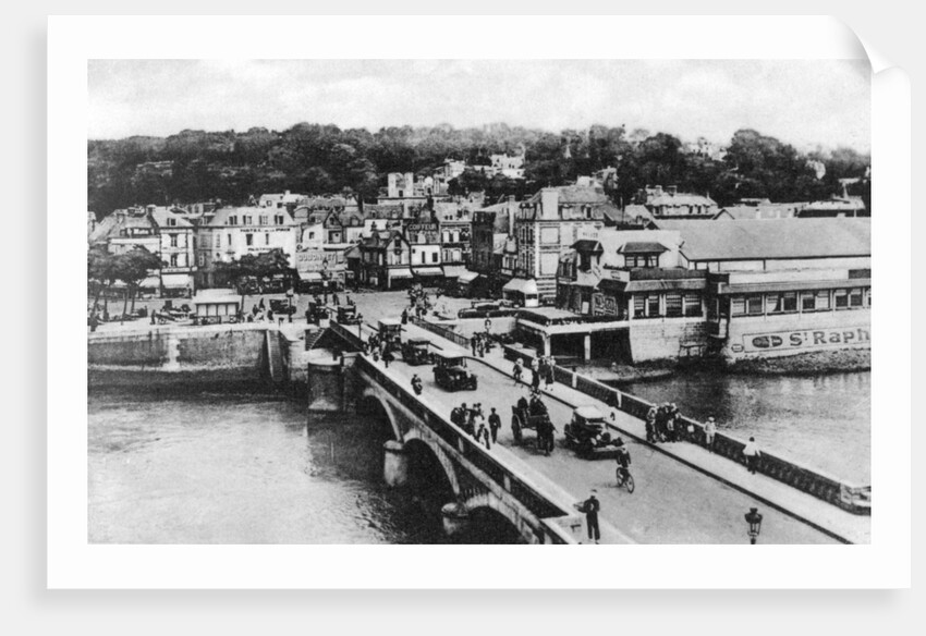 The bridge on the River Touques, Trouville, France by Anonymous