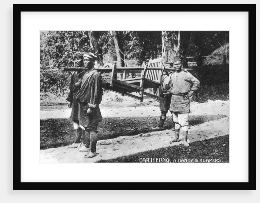 'Dandy and Bearers, Darjeeling', India by Anonymous
