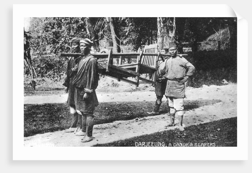 'Dandy and Bearers, Darjeeling', India by Anonymous