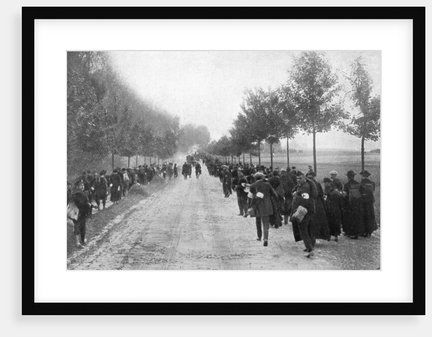 Belgians fleeing from Termonde, First World War by Anonymous