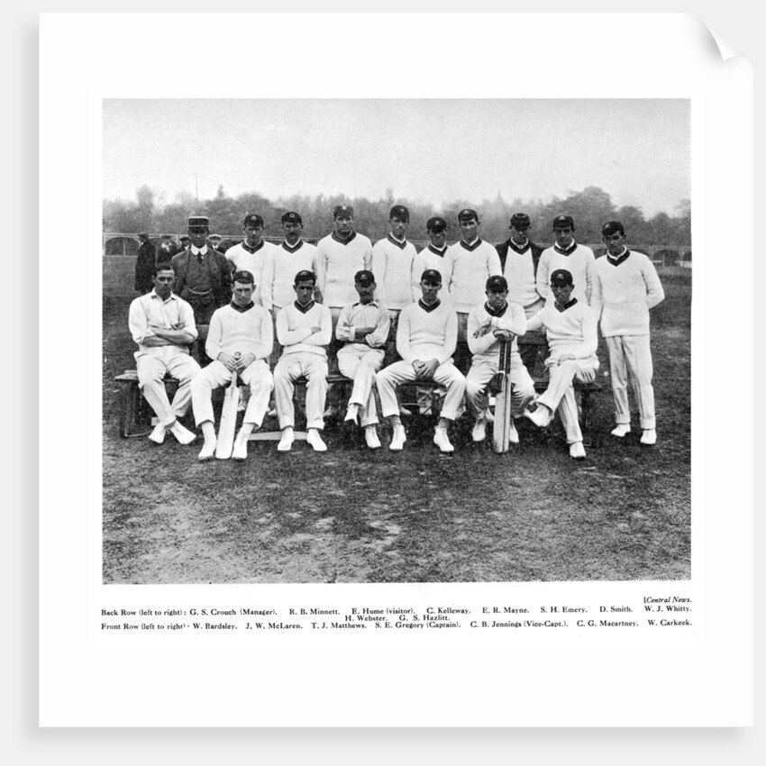 The Australian cricket team of 1912 by Anonymous
