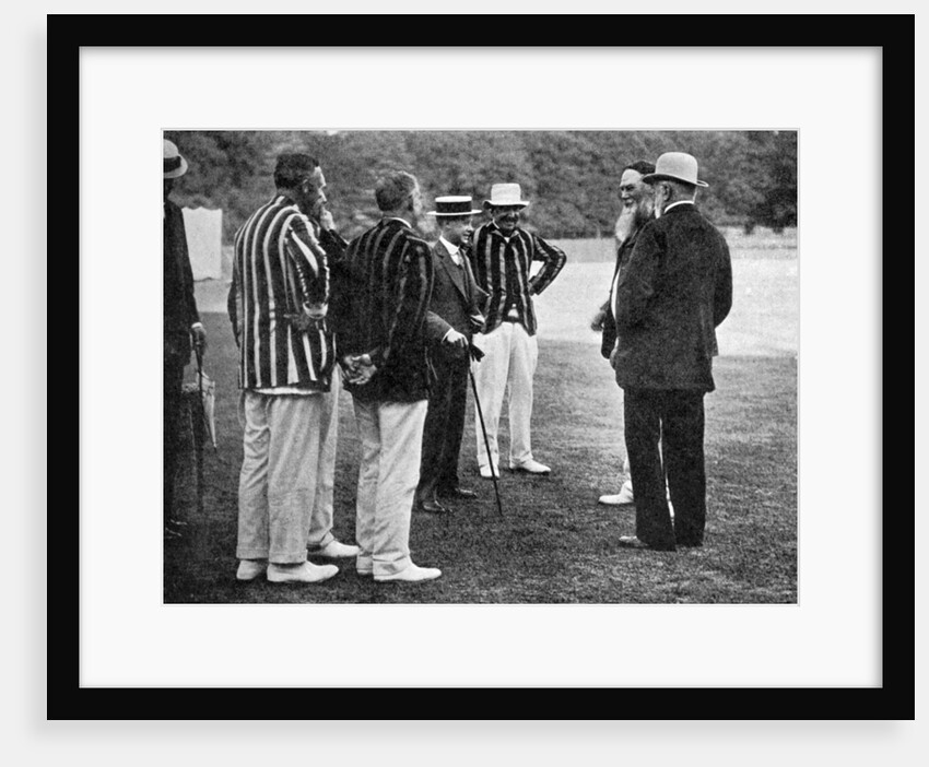 Royal cricketers at Cumberland Lodge, Windsor Great Park, Berkshire by Ernest Brook
