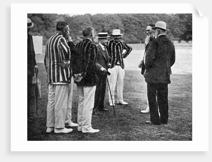 Royal cricketers at Cumberland Lodge, Windsor Great Park, Berkshire by Ernest Brook