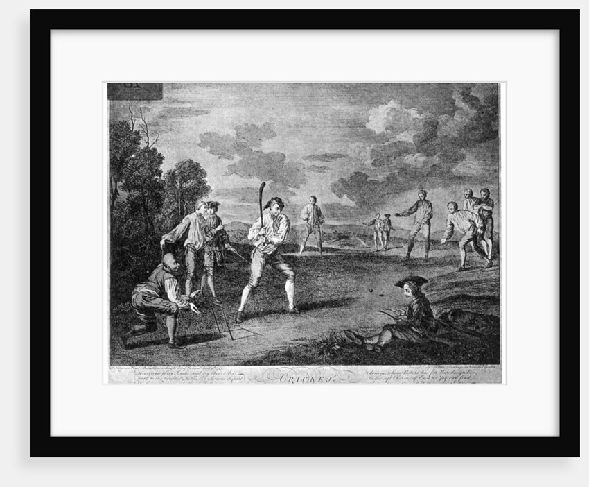 Cricket in 1743 by Anonymous