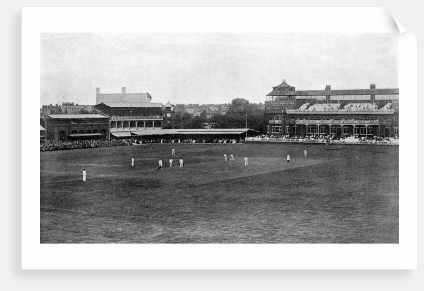 A cricket match in progress at Lord's cricket ground, London by Anonymous