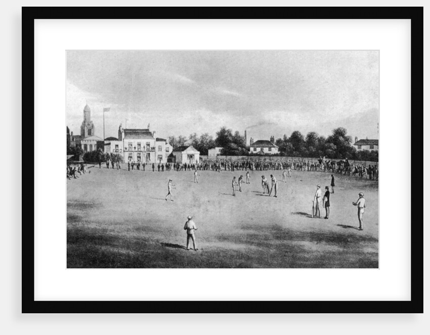 A cricket match in progress at Kennington Oval, London by Anonymous