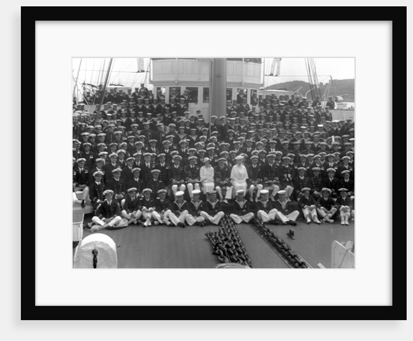 A ship's crew on deck by Anonymous