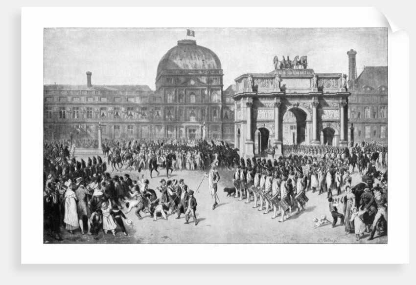 A military parade through Paris, France by Anonymous