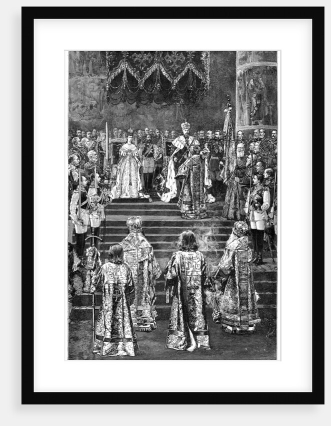 The coronation of Emperor Alexander III and Empress Maria Fyodorovna by Anonymous