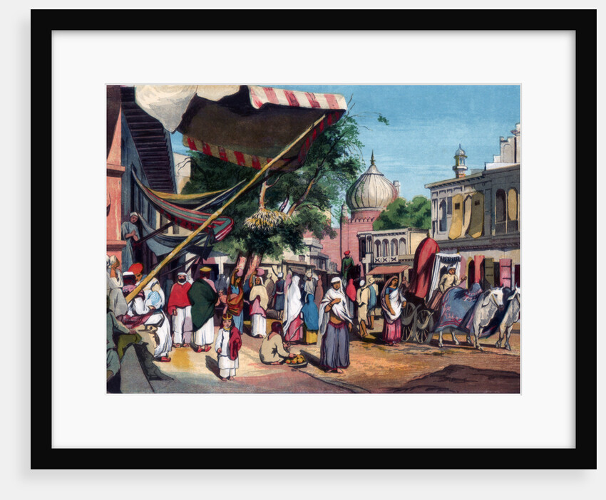 A street at the back of Jami Masjid, Delhi, India by William Carpenter