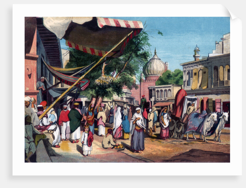 A street at the back of Jami Masjid, Delhi, India by William Carpenter