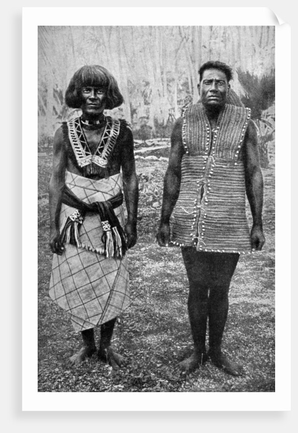 The ceremonial costume of war and everyday waist-cloth, Gilbert Islands by Thomas McMahon
