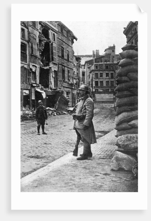 Garrison of French soldiers and firemen, Verdun, France, First World War by Anonymous