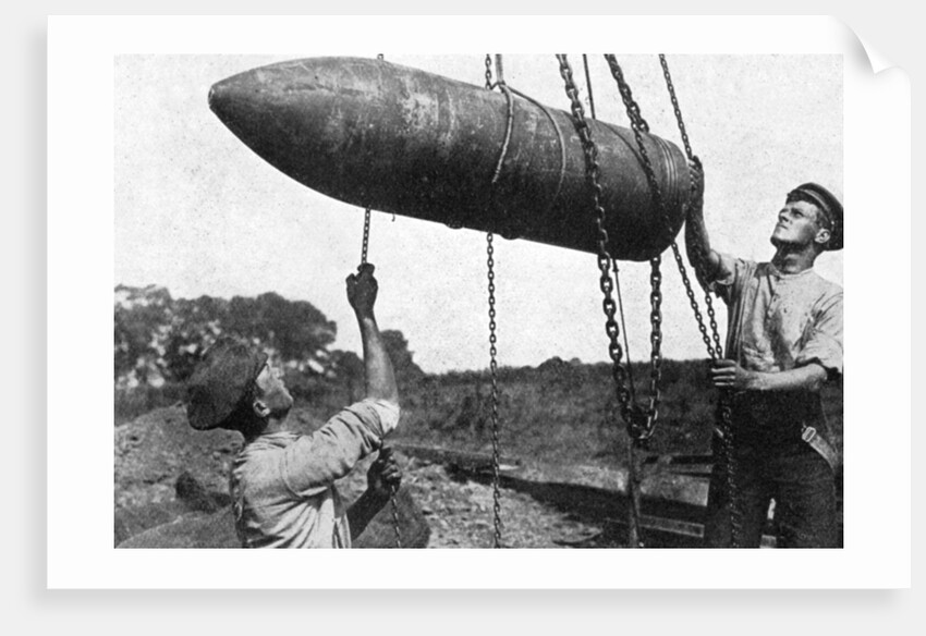 Large shell on its way to the front, First World War by Anonymous