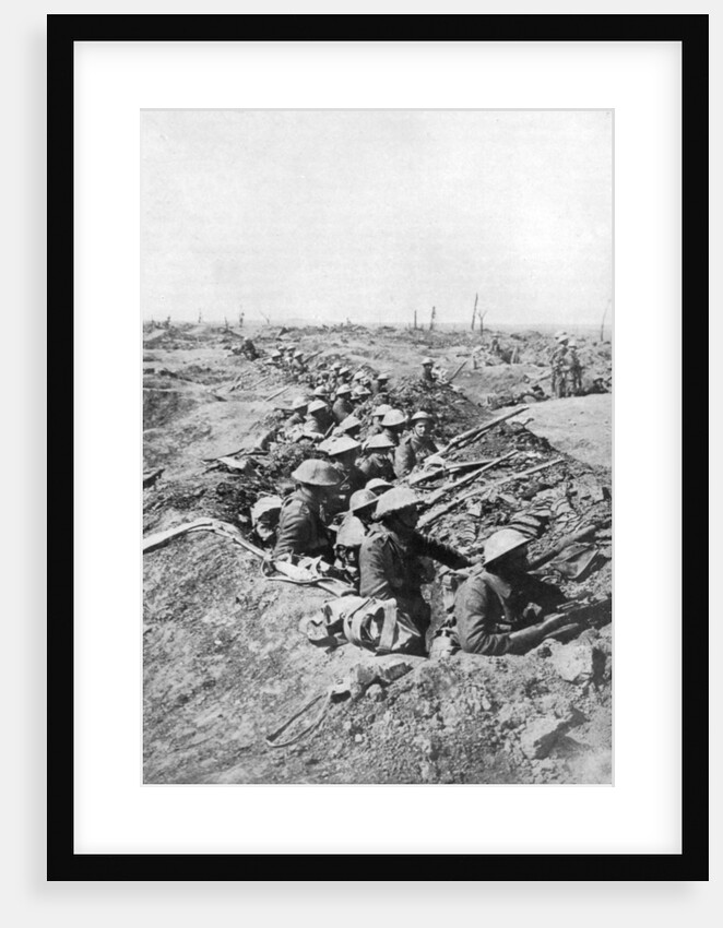 British troops on the Somme Heights, France, First World War by Anonymous