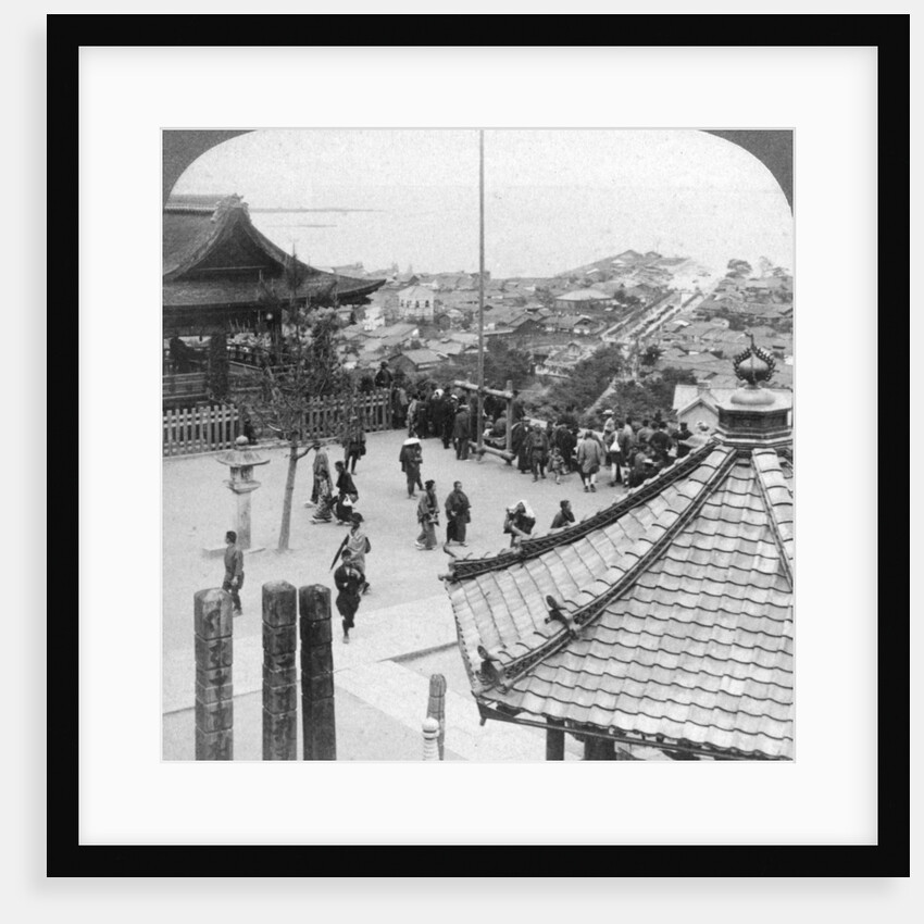 Looking east from Mildera temple over Otsu and lake Biwa, Japan by Underwood & Underwood